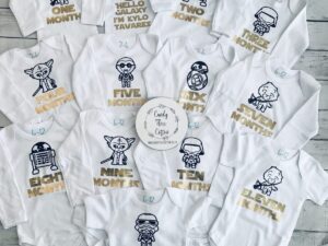 Baby Boy Star Wars Monthly Milestone Onesie Set - 13 Onesies